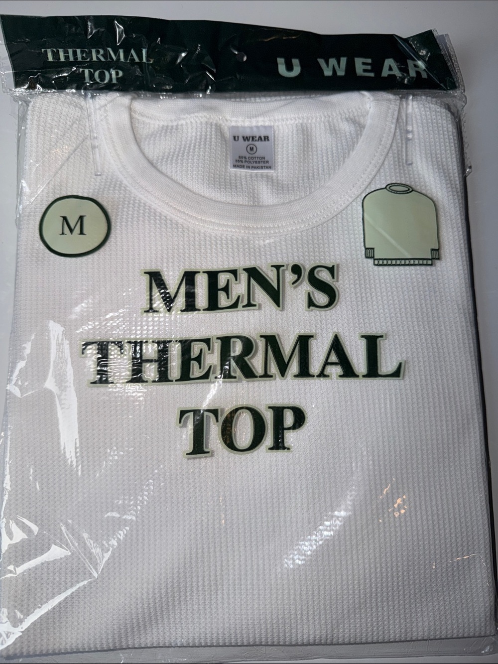 3/$15. Men’s thermal top